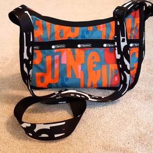 LeSportsac alphabet print crossbody